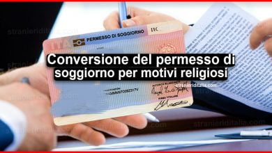 Conversione del permesso di soggiorno da motivi religiosi a lavoro subordinato