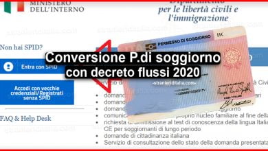 Conversione permesso di soggiorno con decreto flussi 2020: 13 Ottobre Click day