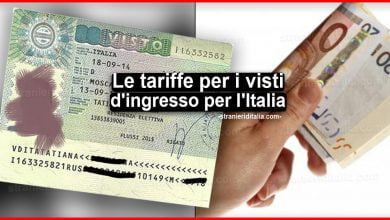 Costi e tariffe per i visti d'ingresso per l'Italia