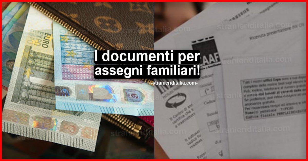 Documenti per assegni familiari - lavoratori domestici- coppie separate - figli invalidi