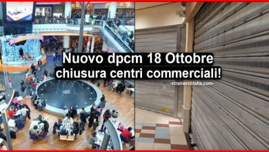 Nuovo dpcm 18 Ottobre, misure anti Covid, coprifuoco e chiusura centri commerciali