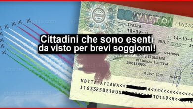 Paesi i cui cittadini sono esenti da visto per brevi soggiorni