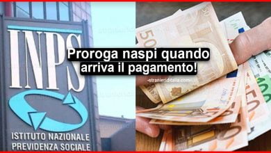 Proroga naspi quando arriva il pagamento