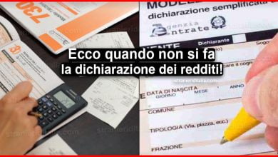 Quando non si fa la dichiarazione dei redditi