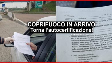 Torna l'autocertificazione con il coprifuoco! Ecco come