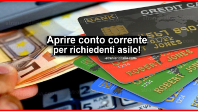 Conto corrente per richiedenti asilo