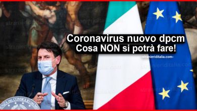 Coronavirus nuovo dpcm: Cosa NON si potrà fare