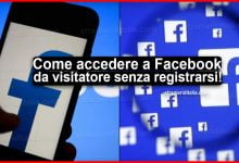 Facebook accedi come visitatore senza registrarsi
