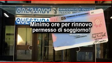 Minimo ore per rinnovo permesso di soggiorno