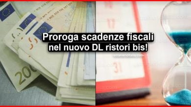 Novità DL Ristori: proroga scadenze fiscali novembre 2020
