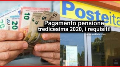 Pagamento pensione tredicesima 2020: ecco i requisiti per avere l’importo