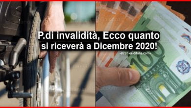 Pensione di invalidità: ecco quanto si riceverà a Dicembre 2020