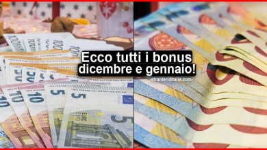 Tutti i bonus dicembre e gennaio: ecco gli incentivi in arrivo