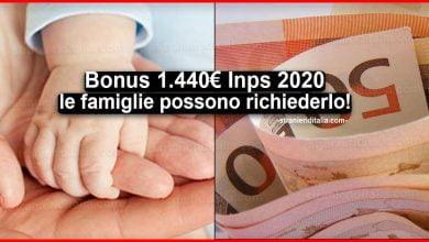 bonus 1.440 euro Inps 2020: con quale ISEE le famiglie possono richiederlo