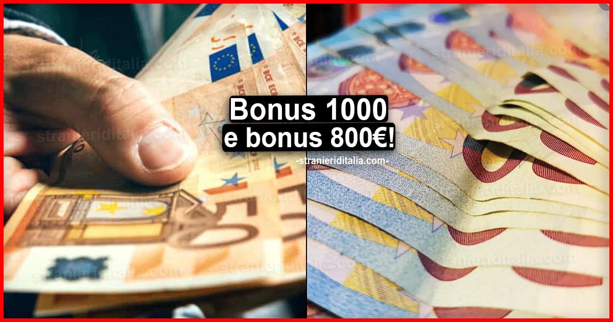 Bonus 1000 e bonus 800 euro: gli incentivi del ristori quater per dicembre