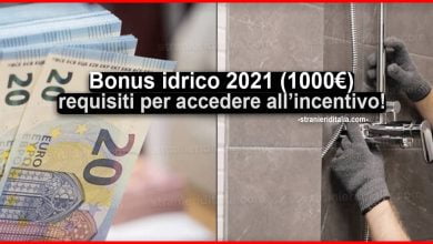 Bonus idrico 2021: ecco a chi spetta l’incentivo da 1000 euro