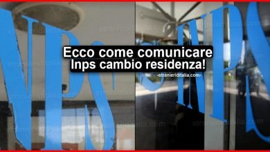 Comunicazione cambio residenza INPS