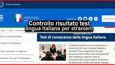 Controllo risultato test lingua italiana per stranieri: testitaliano.interno.it
