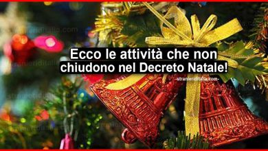 Decreto Natale: Quali attività resteranno aperte