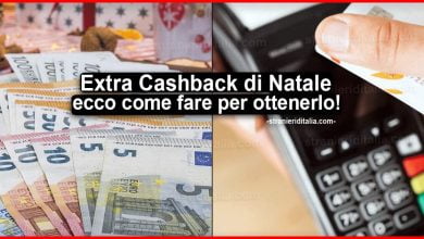 Extra Cashback di Natale 2020: tutto quello che bisogna sapere