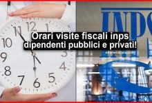 Orari visite fiscali inps dipendenti pubblici e privati