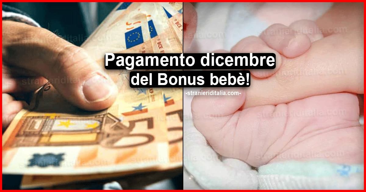 Pagamento dicembre Bonus bebè: ecco le date per il 2020