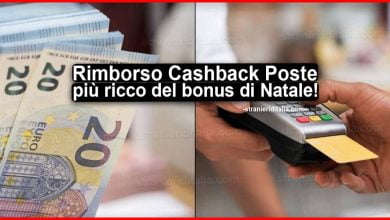 Rimborso Cashback Poste: è più ricco del bonus di Natale