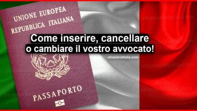 Avvocato cittadinanza italiana: Inserimento/variazione/cancellazione dalla pratica