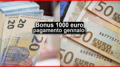 Bonus 1000 euro pagamento gennaio: ecco quando arriva l’incentivo