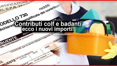 Contributi colf e badanti: i nuovi importi 2021