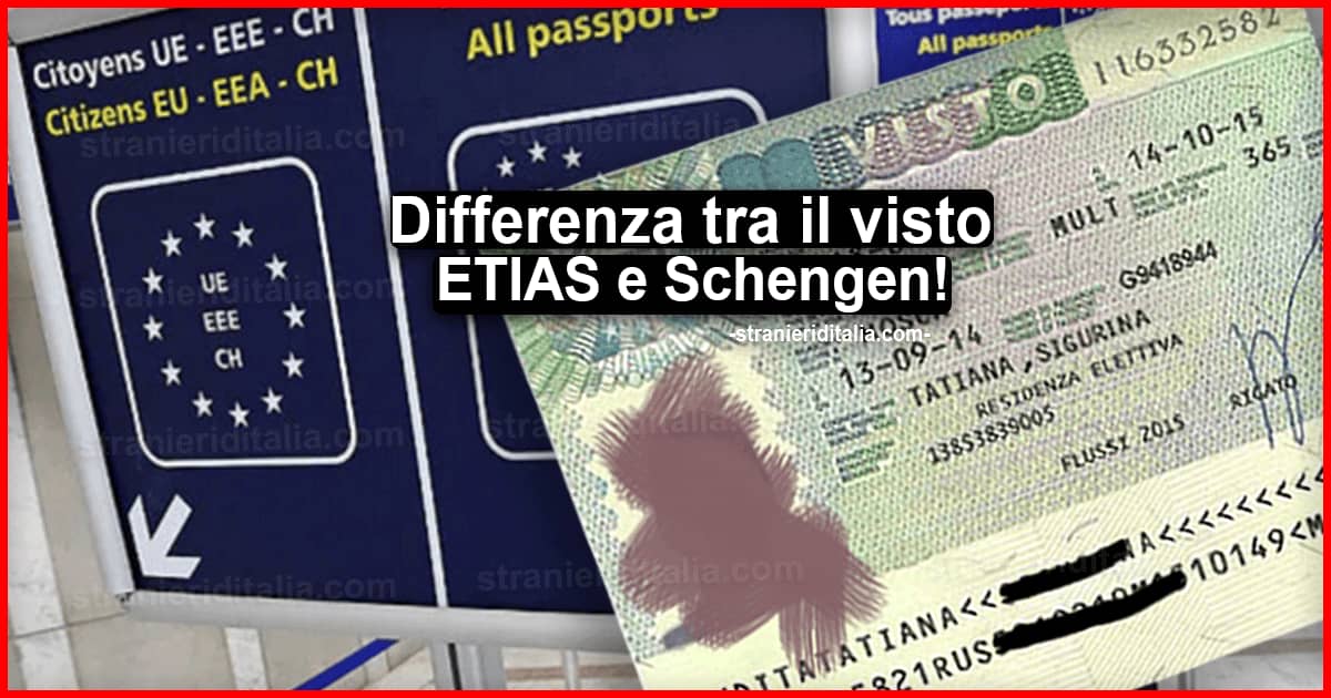 Differenza tra il visto ETIAS e Schengen