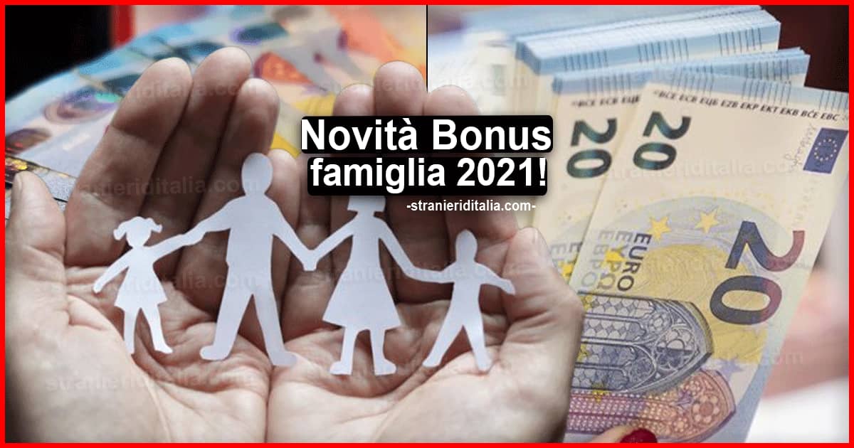 Novità Bonus famiglia 2021: ecco le misure del Legge di Bilancio