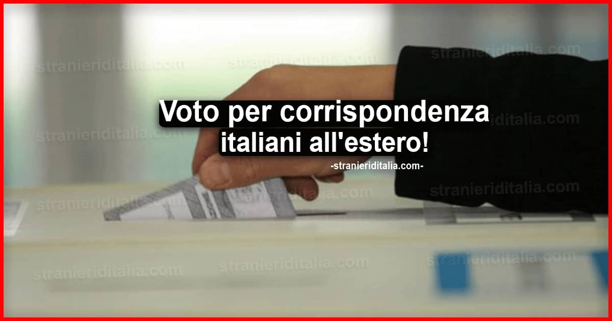 Voto per corrispondenza italiani all'estero, Come funziona