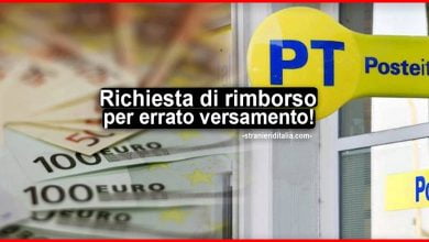 Richiesta di rimborso per errato versamento postale (Pratiche motorizzazione)