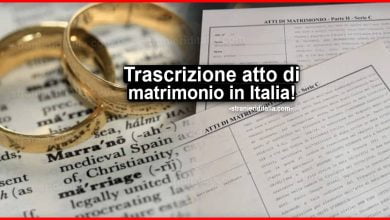 Trascrizione atto matrimonio in Italia
