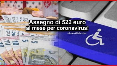 Invalidità con Legge 104: assegno di 522 euro al mese per coronavirus