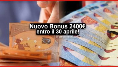 Nuovo Bonus 2400 euro entro il 30 aprile