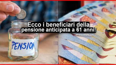 Pensione anticipata a 61 anni: ecco il via dell’INPS