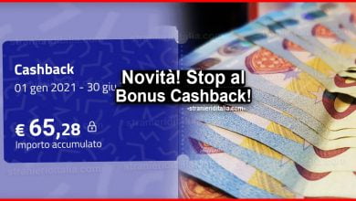 Stop al Bonus Cashback! Novità REM