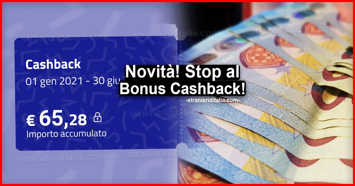Stop al Bonus Cashback! Novità REM