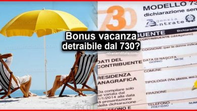 Bonus vacanza detraibile dal 730? La risposta è si