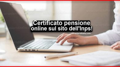 Certificato pensione 2021 online sul sito dell'Inps
