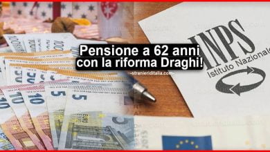 Pensione a 62 anni con la riforma Draghi