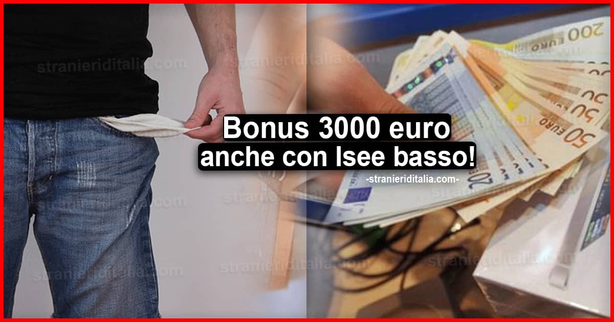 Super bonus 3000 euro Isee basso
