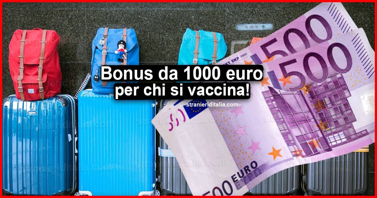 1000 euro di bonus vacanze da spendere in Italia per chi si vaccina!