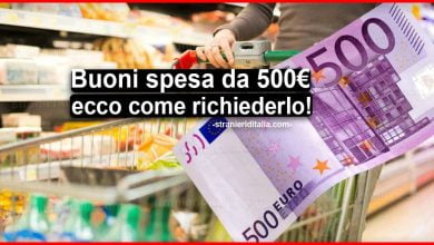 Buoni spesa da 500 euro, a chi spetta e come richiederlo