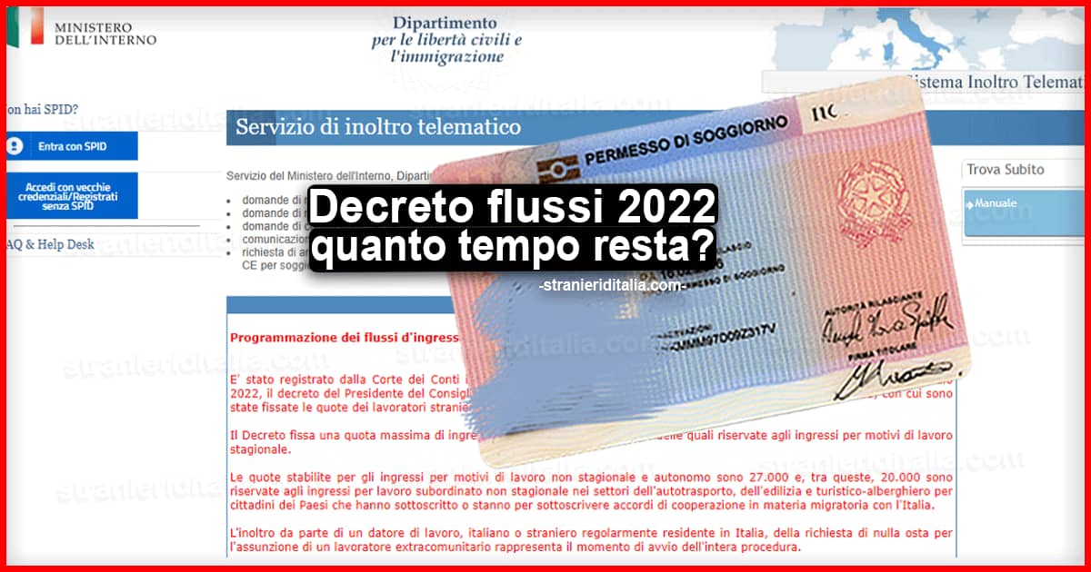 Decreto flussi 2022: in arrivo la proroga al 31 dicembre per conversione permesso di soggiorno