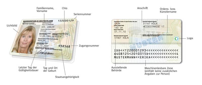 Carta d'identità tedesca come leggerla 2022