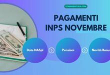 Guida ai PAGAMENTI INPS NOVEMBRE 2025 Date NASpI, Pensioni e Novità Bonus