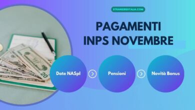 Guida ai PAGAMENTI INPS NOVEMBRE 2025 Date NASpI, Pensioni e Novità Bonus